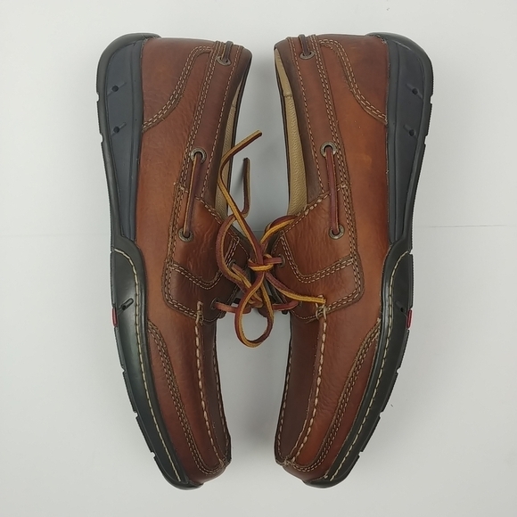 Johnston & Murphy Angler Two-Eye Leather‎ Loafer NWB Mens Size 8.5 Brown Preppy main image 5